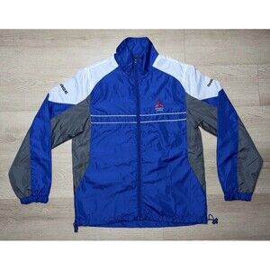 Mitsubishi Motors Reebok Blue Full Zip Jacket Men’s Small Mirage Windbreaker